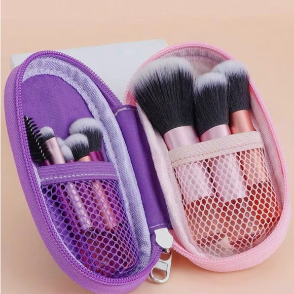 NWT- 9pc Hypoallergenic Mini Travel Makeup Brush Set - Picture 3 of 3